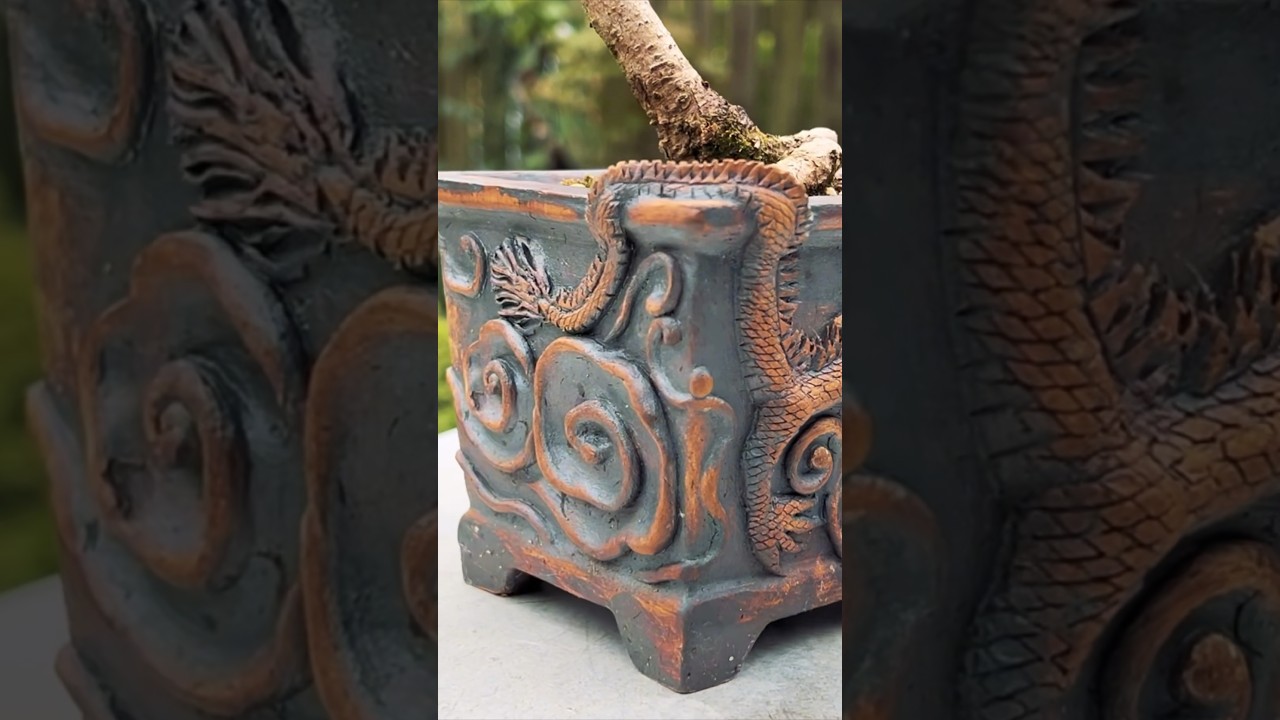 Beautiful Bonsai Pots: Dragon Pot by Donna George