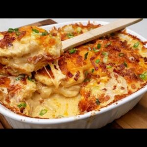 How to Make Loaded Scalloped Potato Casserole | EASY Scalloped Potato Casserole Recipe