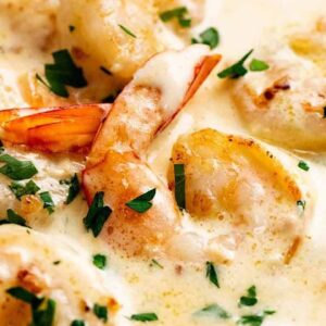 Creamy Garlic Prawns (Shrimp)