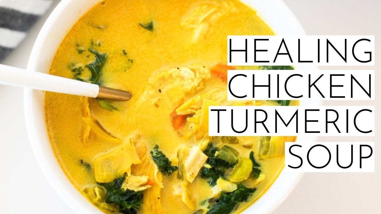 Healing Chicken Turmeric Soup (bone broth rich!)