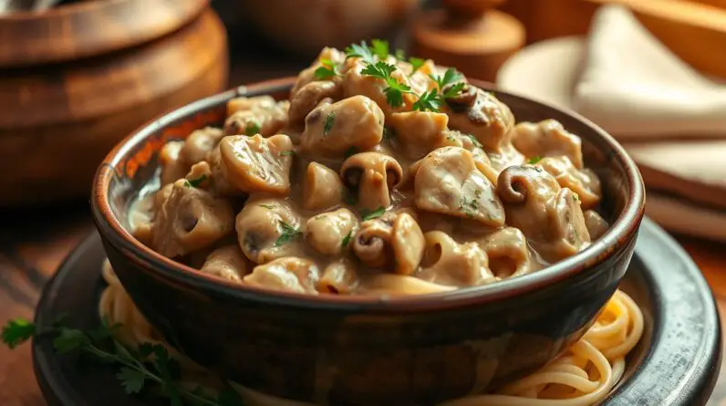 Creamy Chicken Mushroom Stroganoff: A Timeless Comfort Food Recipe