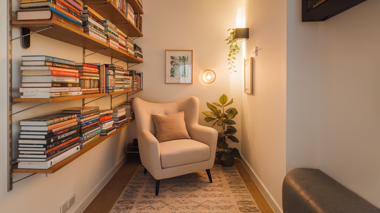 As I settled into my cozy reading nook with a steaming cup of tea, I couldn’t help but admire the soft glow. It turned my little haven into a comforting retreat. On overcast days, it's the perfect spot to escape into my favorite books.