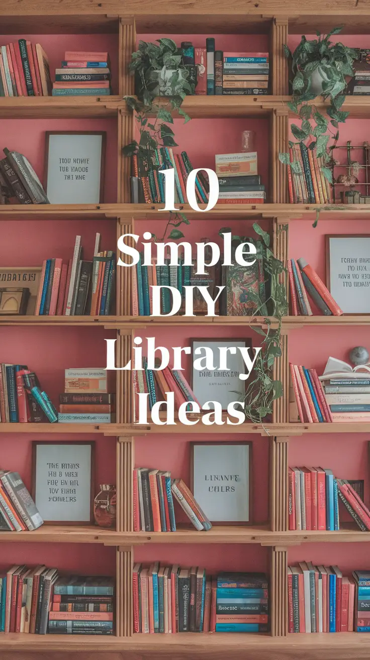 10 Simple DIY Home Library Ideas: From Shelving Solutions to Cozy Ambiances