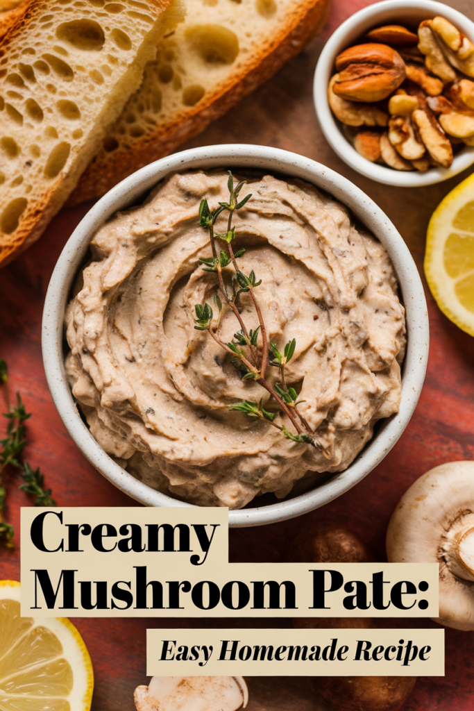 Homemade Favorite Delicious Creamy Mushroom Pate