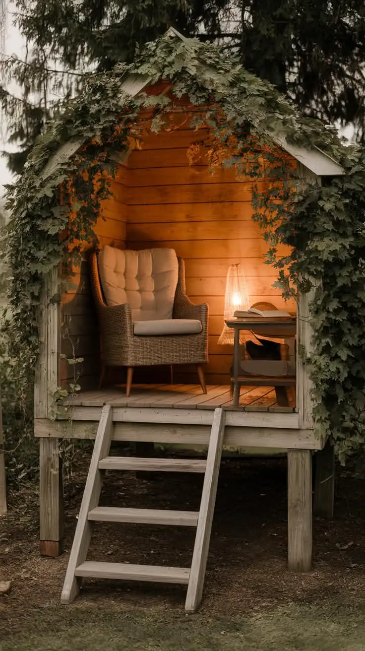 Cozy Shed Reading Nook0