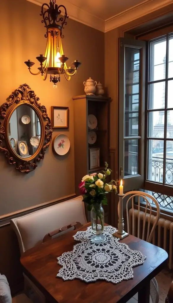 Parisian-inspired art and accents