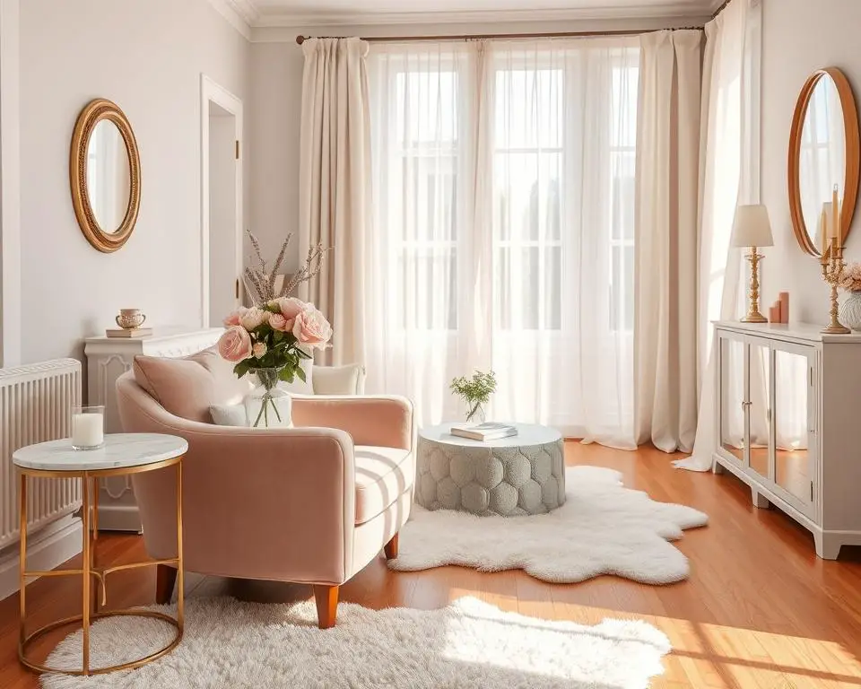 feminine apartment decor
