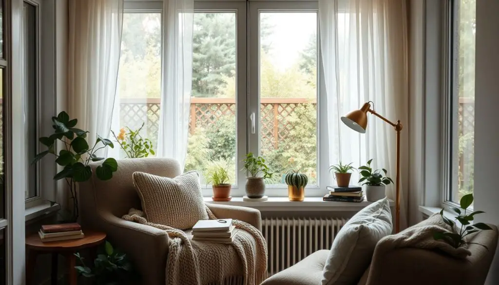 light-filled reading nook