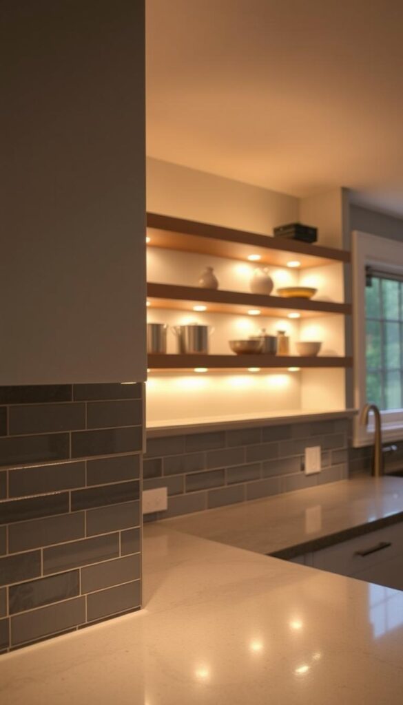 creative backsplash lighting techniques
