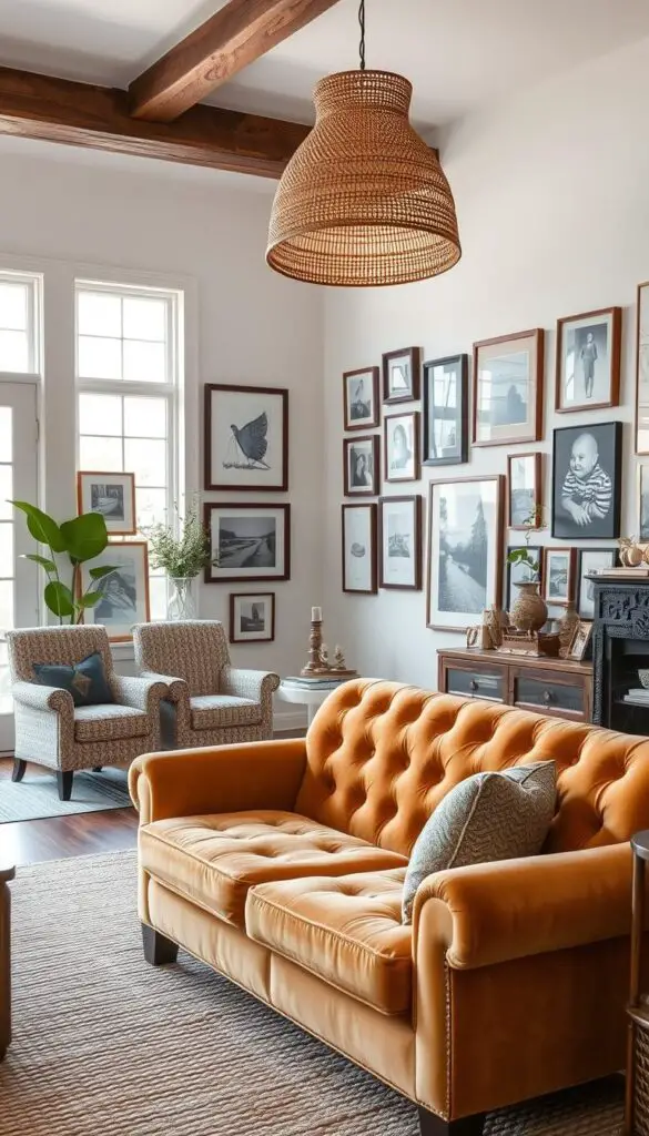 textured living room decor