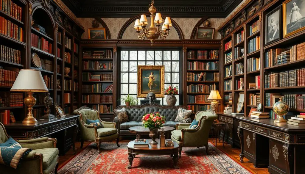 vintage library decor accessories