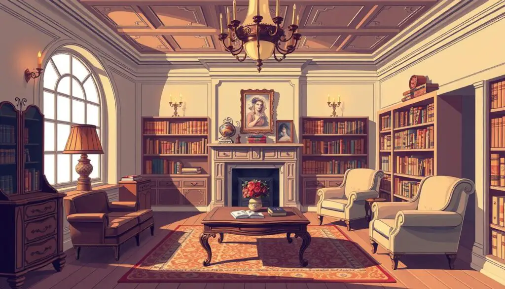 vintage library furniture