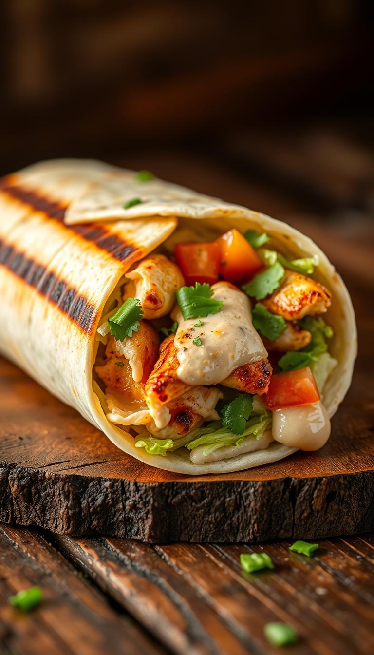 Chipotle Ranch Grilled Chicken Burrito Recipe