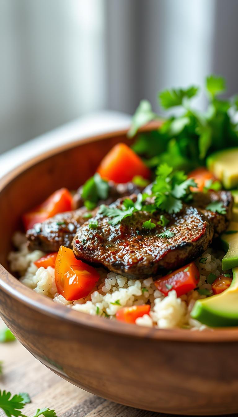Cilantro Lime Steak Bowls Recipe