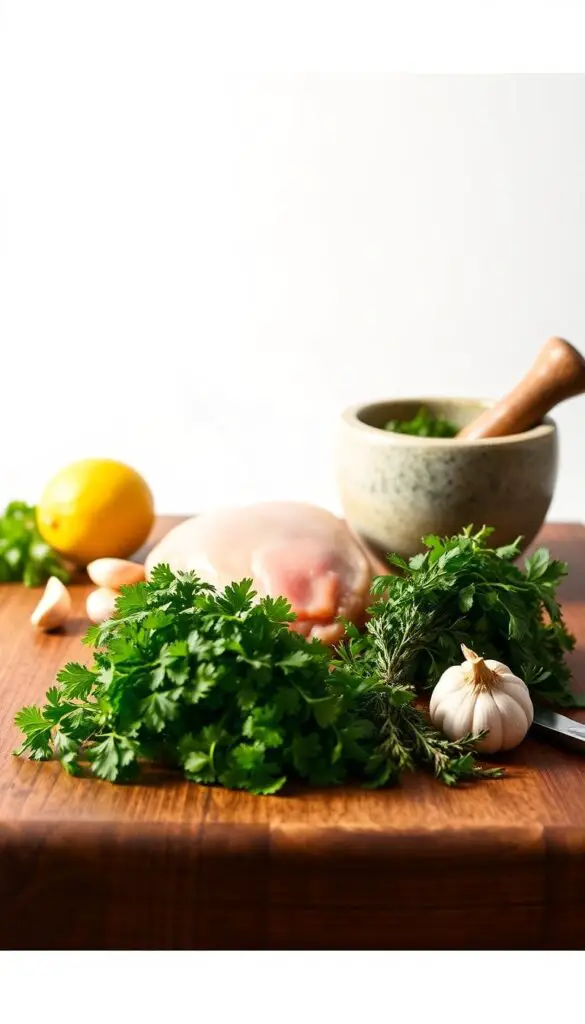 Ingredients for Chimichurri Chicken Thighs