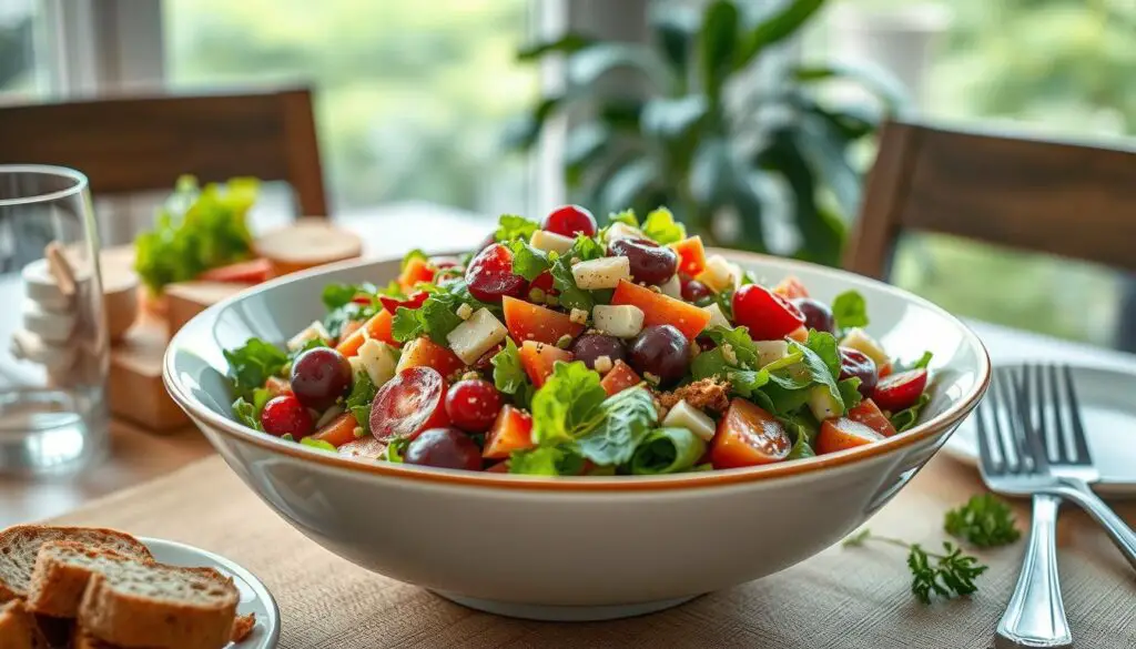 Jennifer Aniston salad recipe in a beautiful serving bowl Jennifer Aniston salad recipe in a beautiful serving bowl