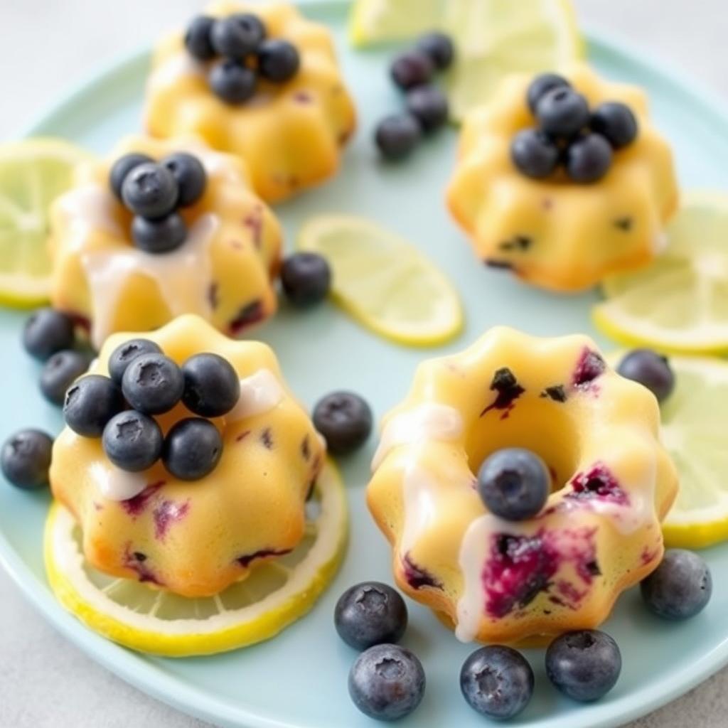 Lemon blueberry mini bundt cakes with lemon glaze Lemon blueberry mini bundt cakes with lemon glaze