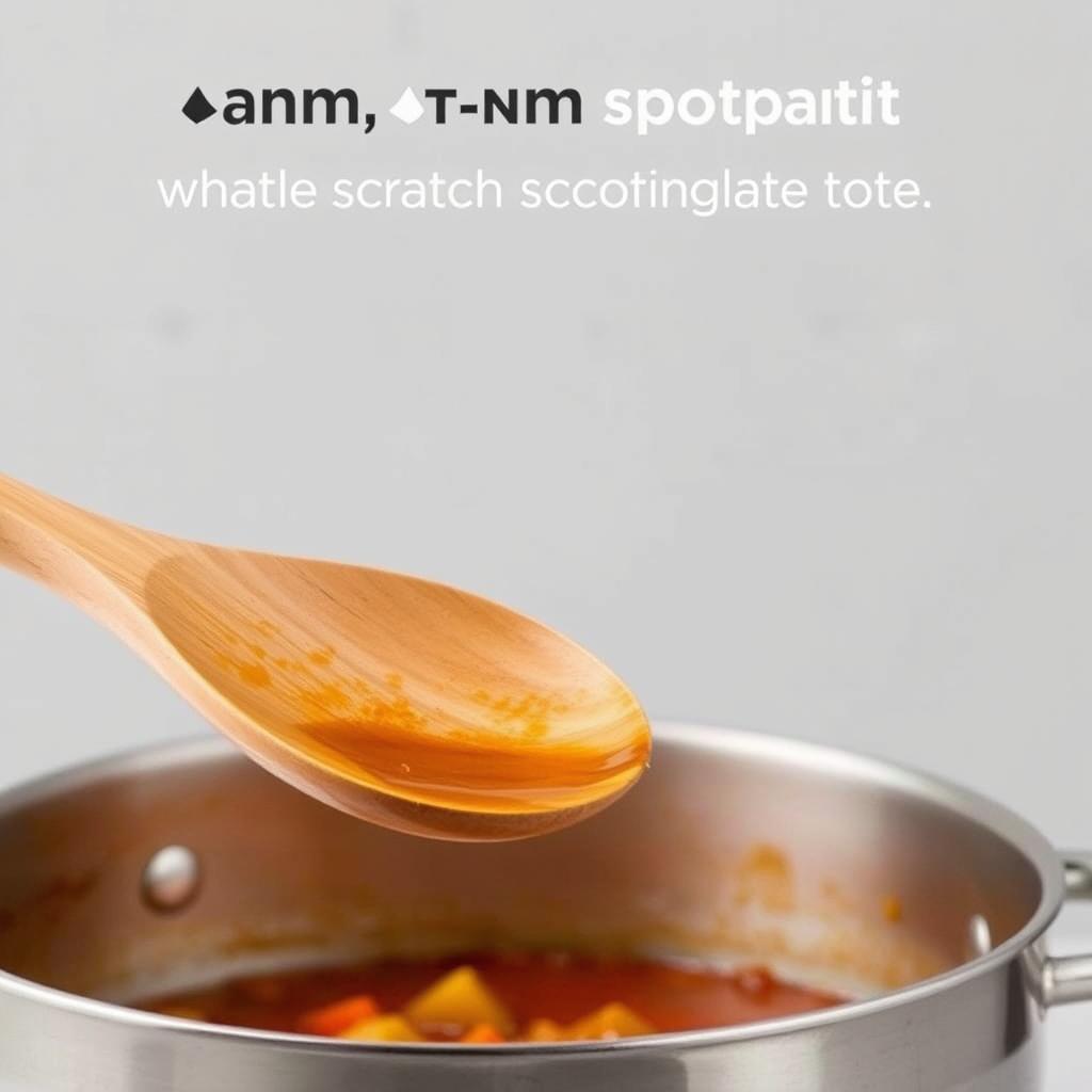 Wooden spoon for stirring Creamy Mushroom White Bean Stew