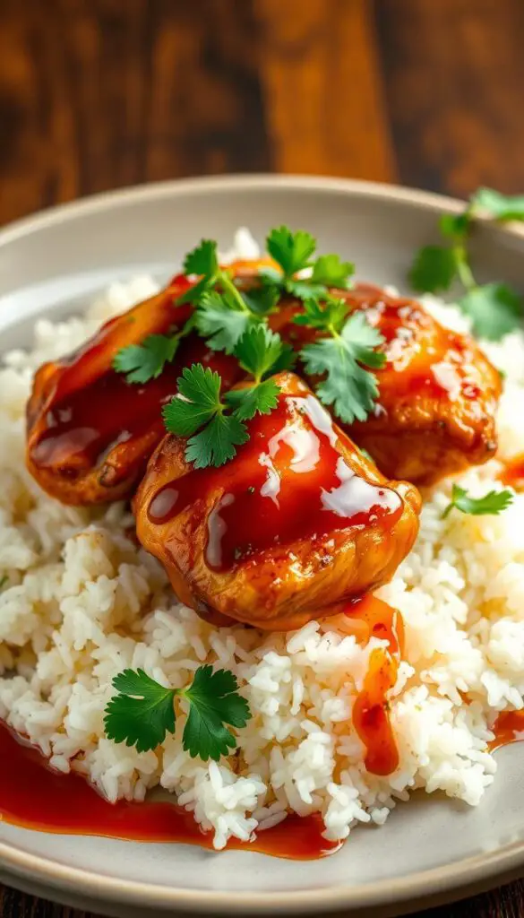 honey bbq chicken rice