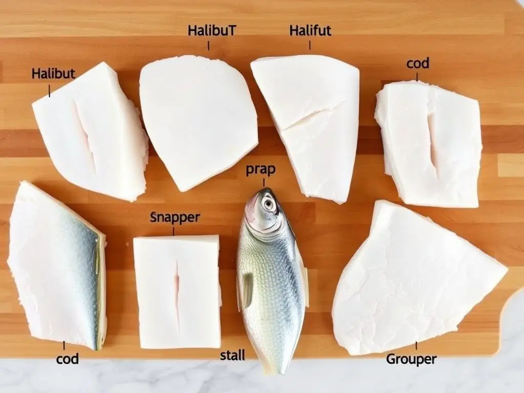 Various types of white fish that can be used as substitutes for sea bass Various types of white fish that can be used as substitutes for sea bass
