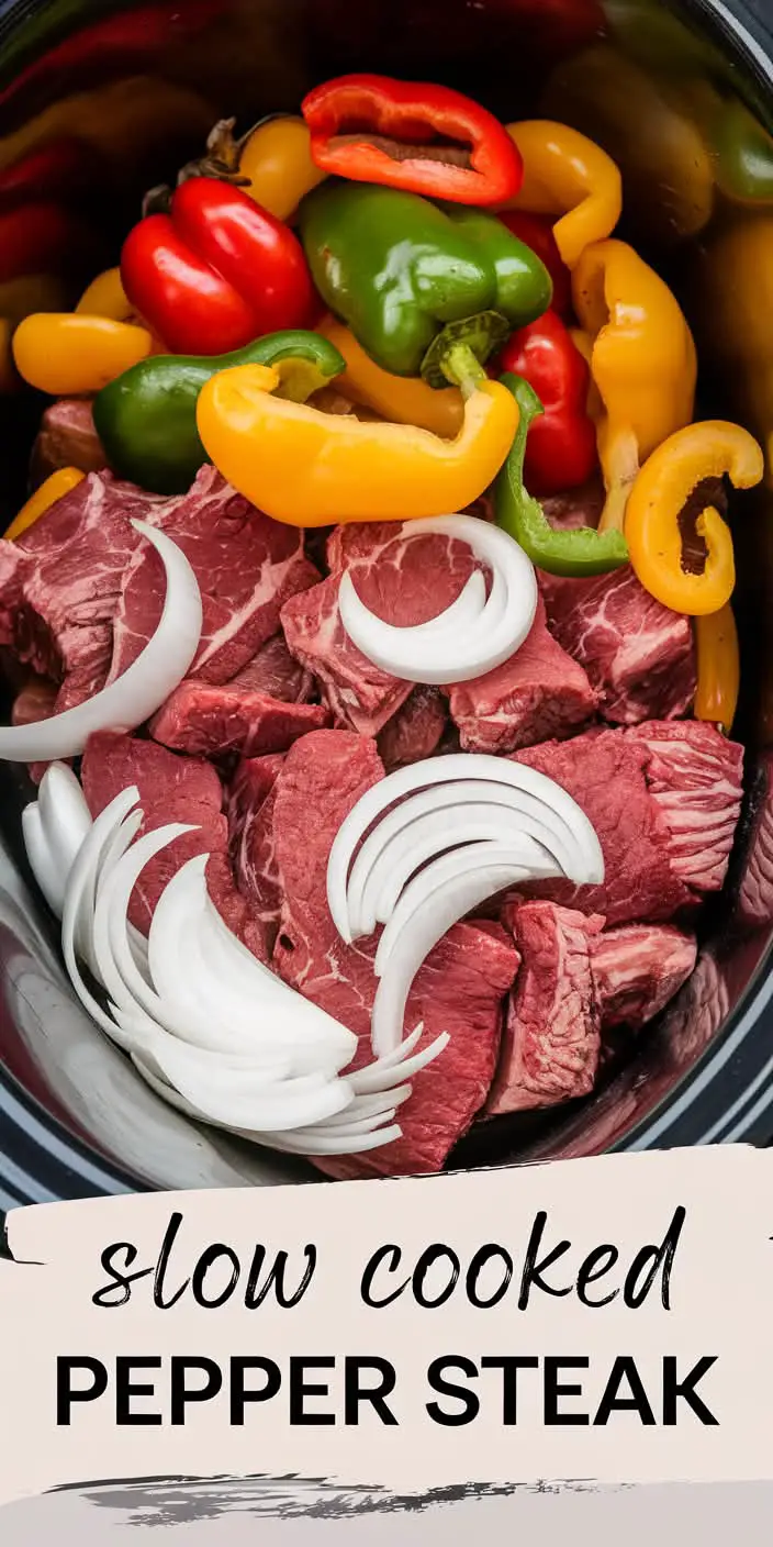 slow cooker peppered steak