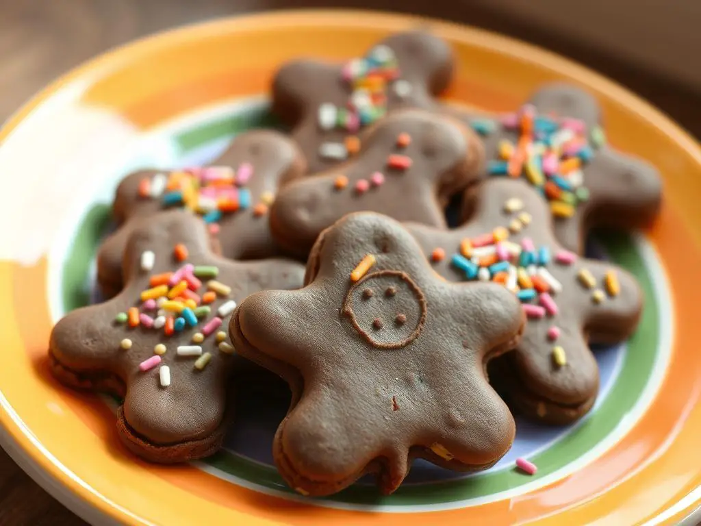 Kid-friendly chocolate breakfast cookies with colorful sprinkles Kid-friendly chocolate breakfast cookies with colorful sprinkles