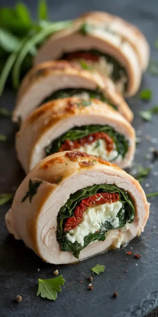 rolled up chicken