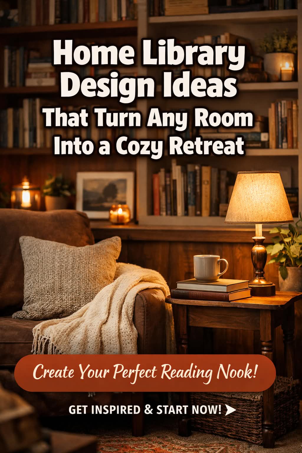 cozy home library retreat